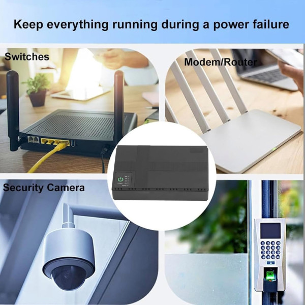 Источник бесперебойного питания UPS 10400 mAh 36W для роутера, резервный аккумулятор для оборудования