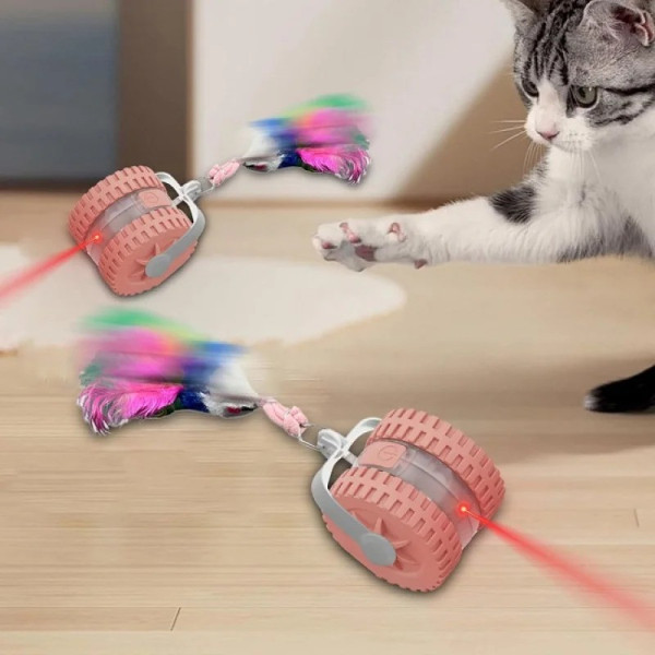 Интерактивная игрушка для кошек Interactive Pet Ball с лазером USB, автоматический мячик с датчиками