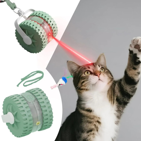 Интерактивная игрушка для кошек Interactive Pet Ball с лазером USB, автоматический мячик с датчиками