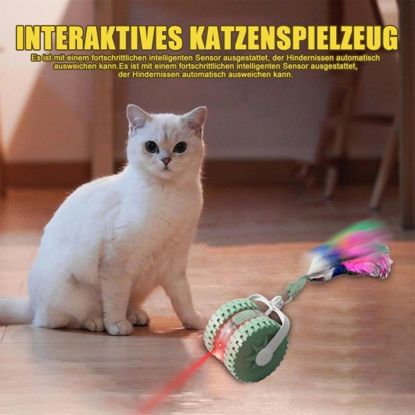 Интерактивная игрушка для кошек Interactive Pet Ball с лазером USB, автоматический мячик с датчиками