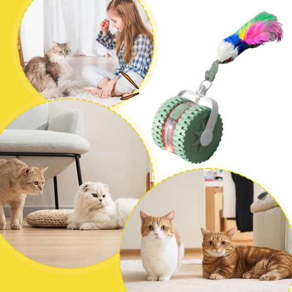 Интерактивная игрушка для кошек Interactive Pet Ball с лазером USB, автоматический мячик с датчиками