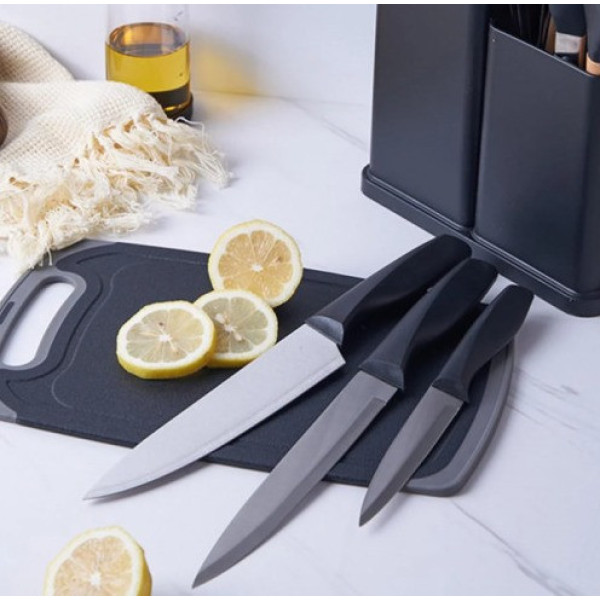 Кухонный набор 19 предметов Kitchen Set силиконовые аксессуары с бамбуковыми ручками