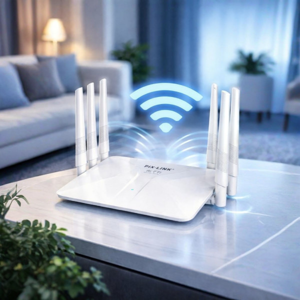 Wi-Fi роутер Pix-Link LV-WP50Q маршрутизатор 300 Мбит/с с 6 антеннами