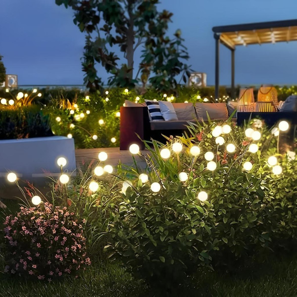 Садовые светлячки 2 шт на солнечной батарее LED фонари декоративные