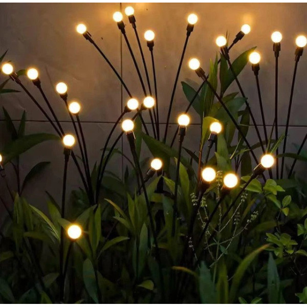 Садовые светлячки 2 шт на солнечной батарее LED фонари декоративные