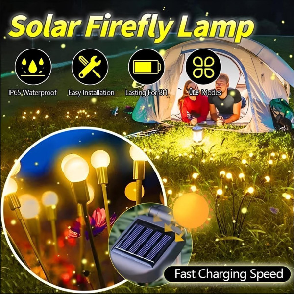 Садовые светлячки 2 шт на солнечной батарее LED фонари декоративные