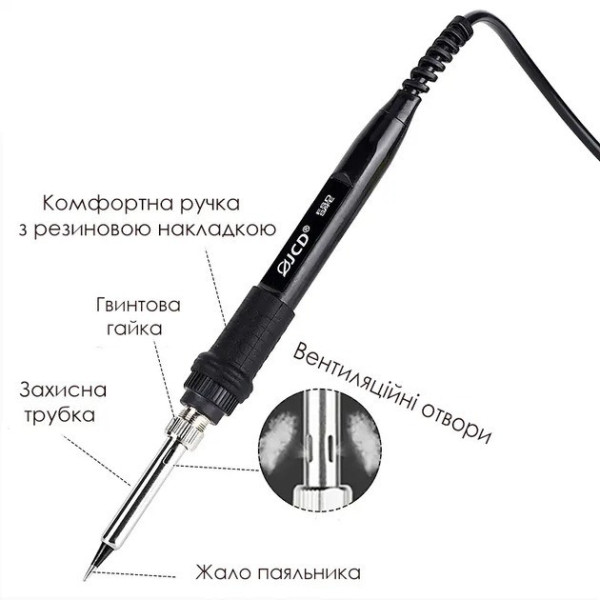 Станция паяльная 2в1 JCD 8898 750W с термофеном и паяльником, набор для ремонта электроники и пайки SMD компонентов