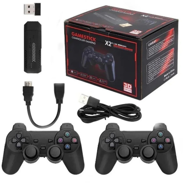 Приставка игровая X2 Plus 64GB портативная, консоль для телевизора и монитора с геймстиком