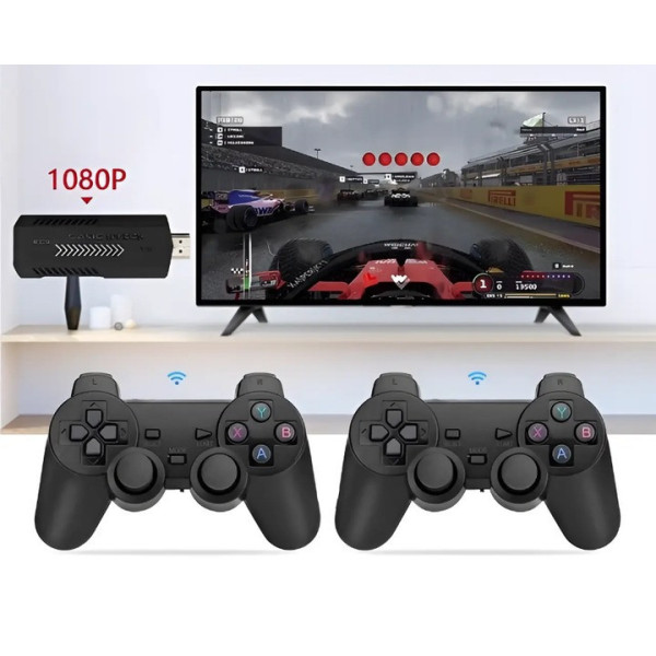 Приставка игровая X2 Plus 64GB портативная, консоль для телевизора и монитора с геймстиком