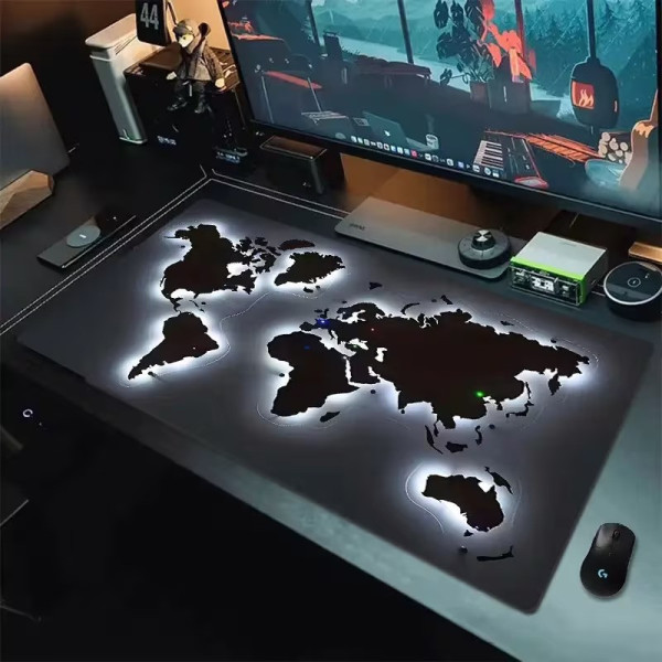 Игровой коврик для мыши HP227 карта мира, большой коврик для ПК и ноутбука