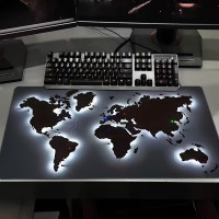 Игровой коврик для мыши HP227 карта мира, большой коврик для ПК и ноутбука