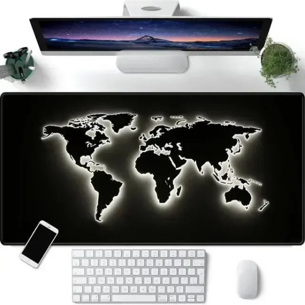 Игровой коврик для мыши HP227 карта мира, большой коврик для ПК и ноутбука
