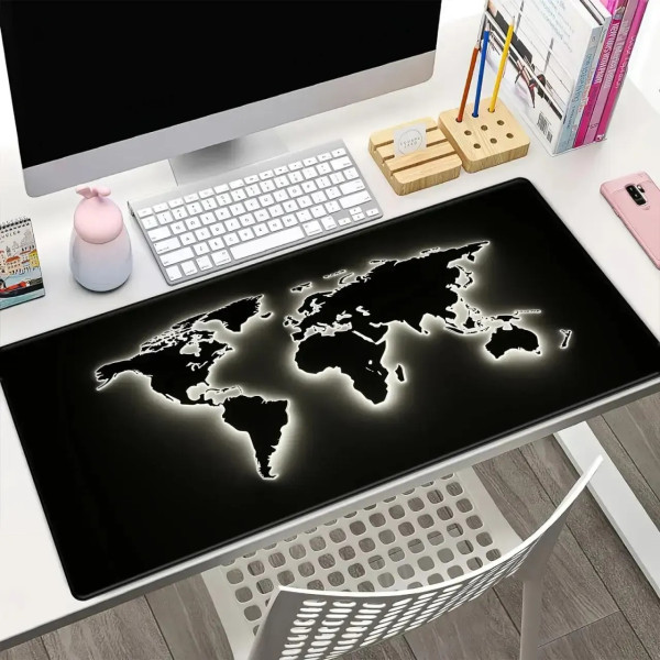 Игровой коврик для мыши HP227 карта мира, большой коврик для ПК и ноутбука