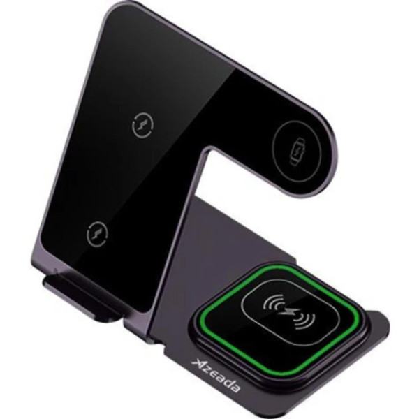 Беспроводная зарядка 3в1 Proda Azeada PD-W19, зарядная станция для смартфона и часов складная