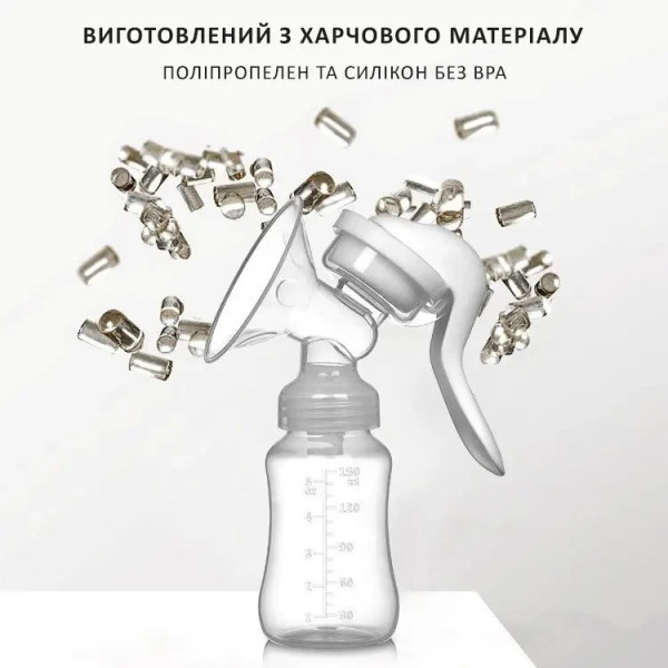 Ручной молокоотсос с бутылкой для кормления, механический прибор для сцеживания молока