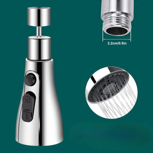 Насадка на кран аэратор 360° для экономии воды, кухонный фильтр распылитель с режимами