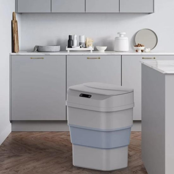 Ведро мусорное ZSW-L11 10 л складное с сенсором, контейнер для кухни и ванной