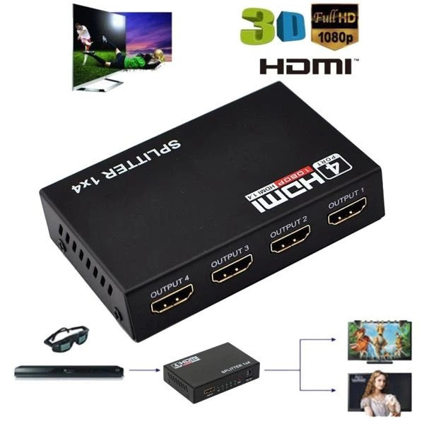 HDMI сплиттер 1x4 4K MAG разветвитель сигнала на 4 устройства
