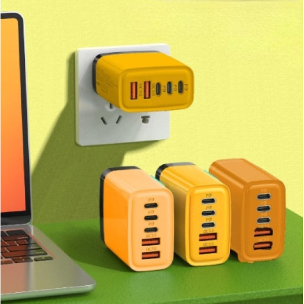 Зарядное устройство 240W многопортовое 3 Type-C 2 USB адаптер быстрой зарядки