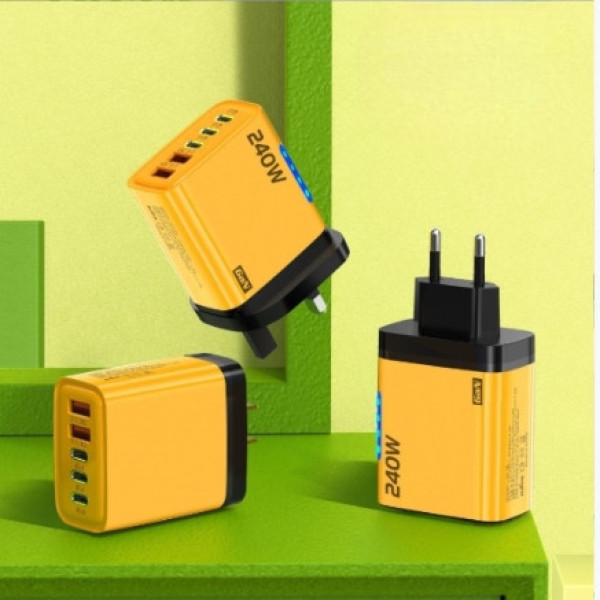 Зарядное устройство 240W многопортовое 3 Type-C 2 USB адаптер быстрой зарядки