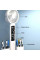 Лампа настольная KRX-1011 с вентилятором LED дисплей и часы аккумуляторная