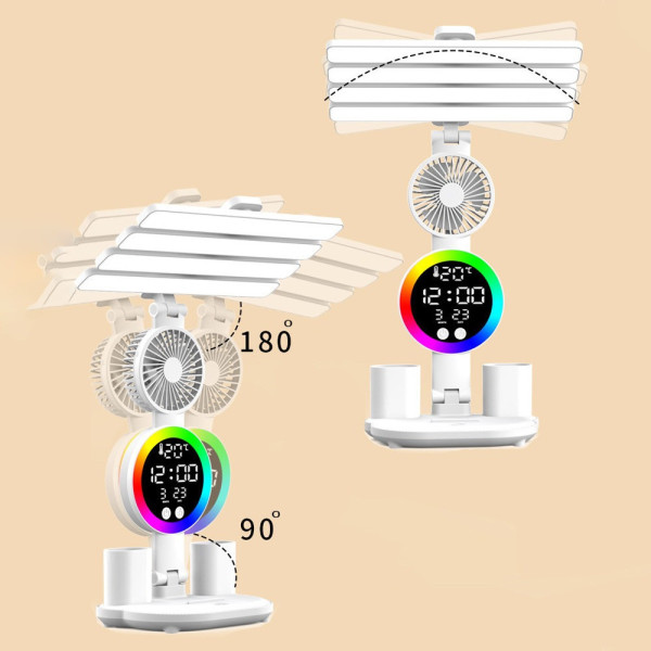 Лампа настольная KRX-104 LED RGB с вентилятором и подсветкой для стола