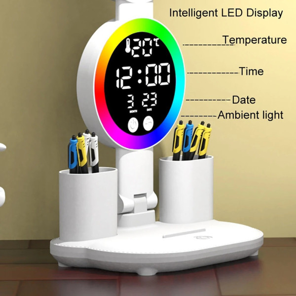 Лампа настольная KRX-104 LED RGB с вентилятором и подсветкой для стола