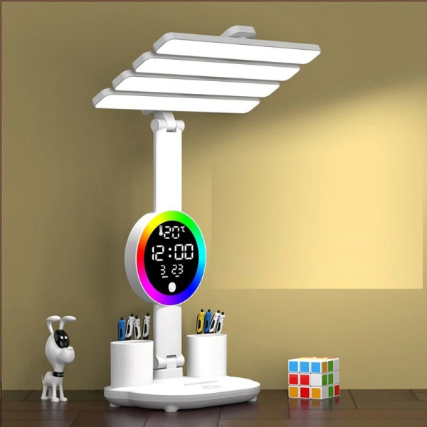 Лампа настольная KRX-104 LED RGB с вентилятором и подсветкой для стола