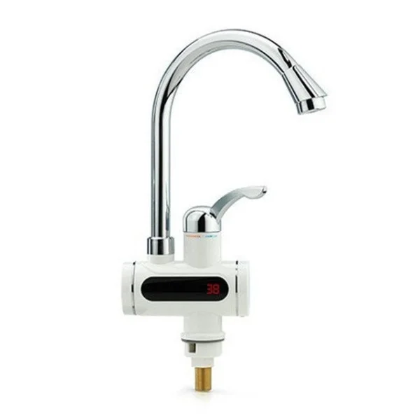 Кран электрический с LCD экраном проточный водонагреватель  нижнее подключение